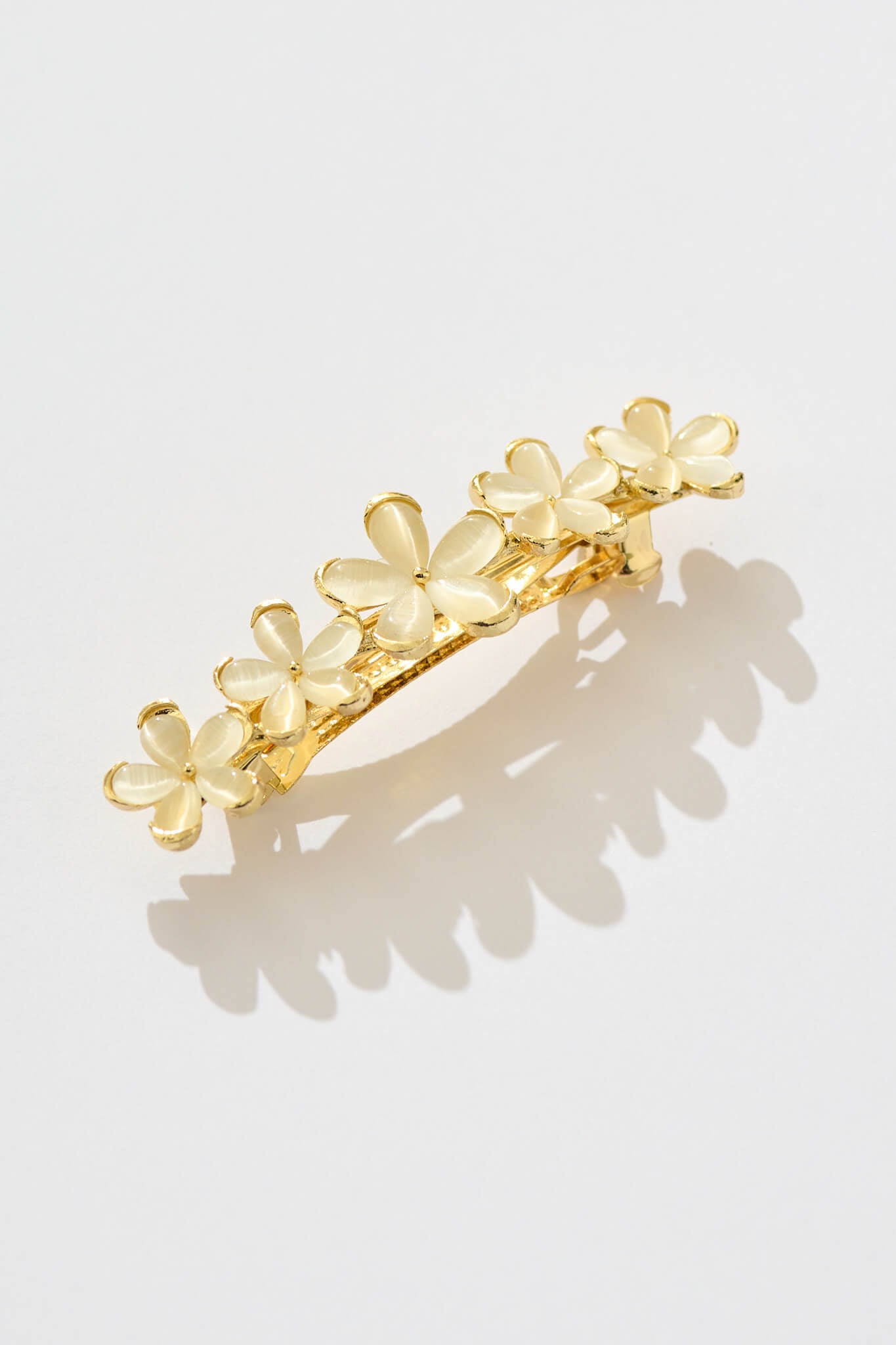 Tiami Floral Hair Clip in Gold