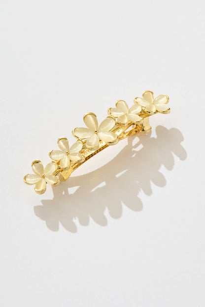 Tiami Floral Hair Clip in Gold