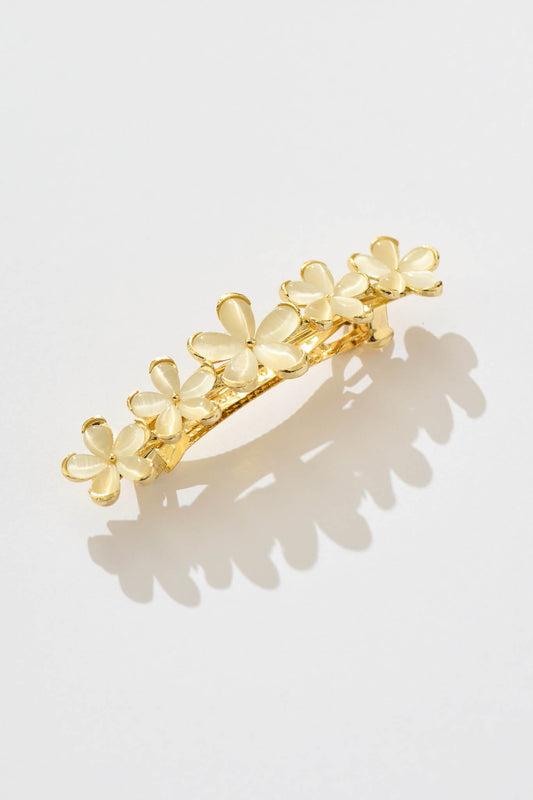 Tiami Floral Hair Clip in Gold
