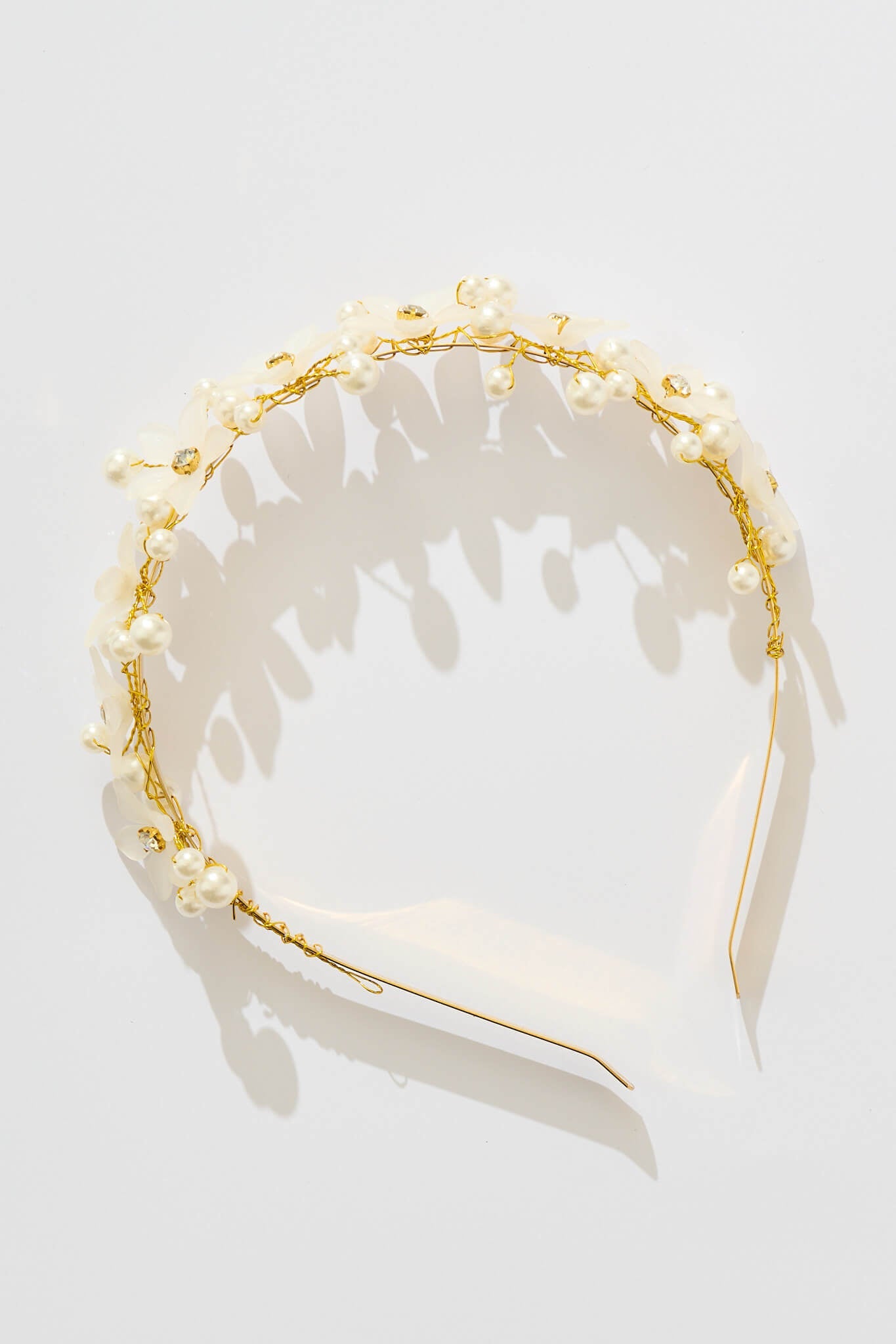 Kemina Headband in Gold with Pearl