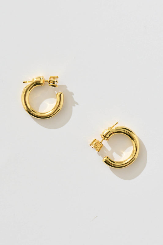 Kay Hoop Ear Jackets in Gold