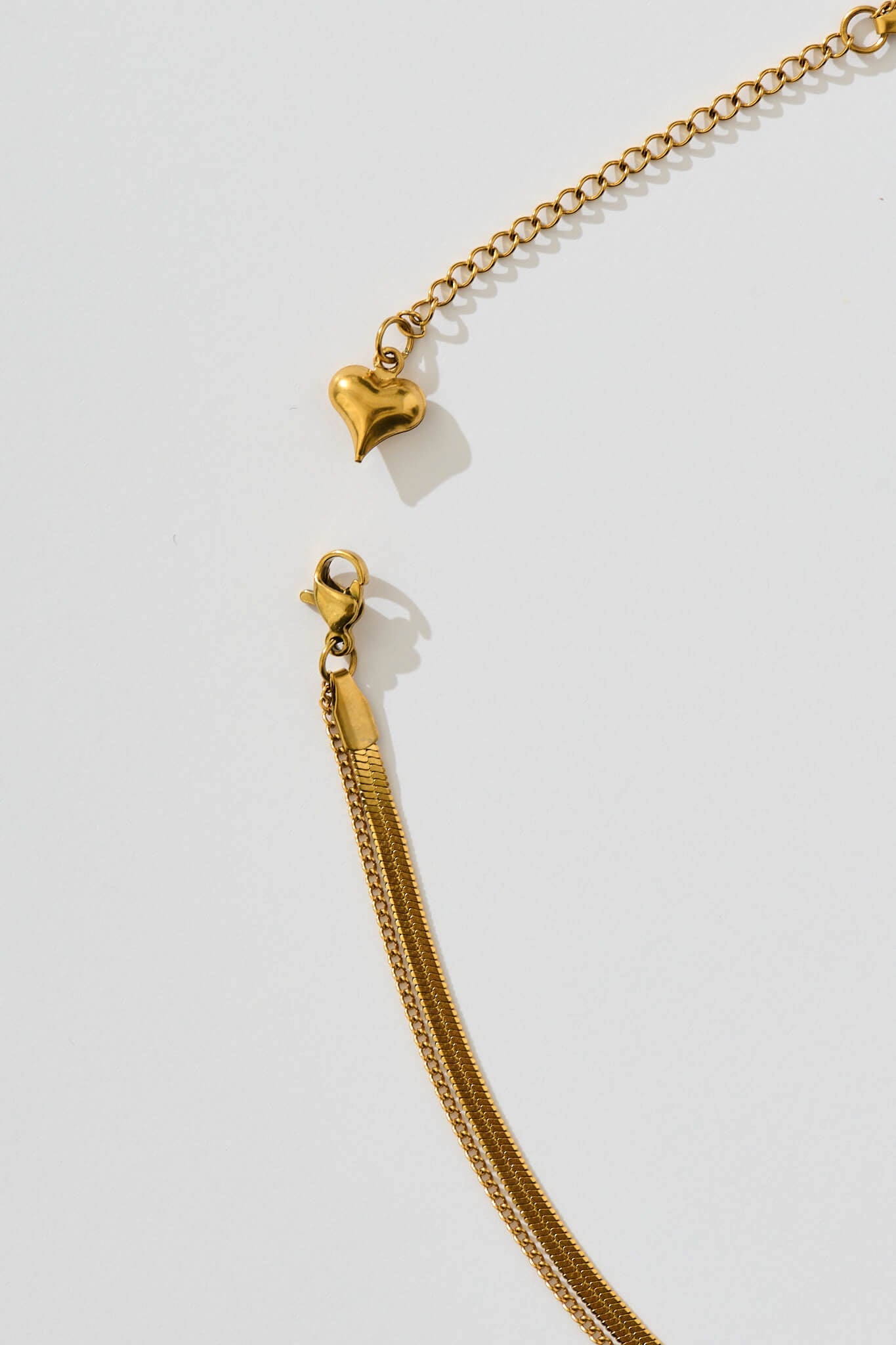 Mahani Layered Necklace in Gold with Green Stone