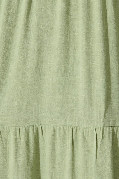 Estefani Maxi Sundress in Khaki Linen Blend