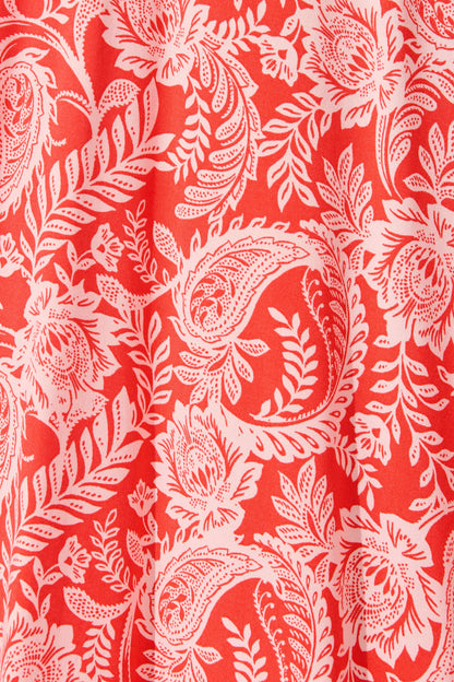 Mariah Petite Pant in Red Paisley