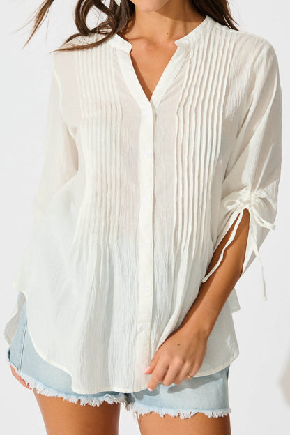 Toni Top in White Cotton
