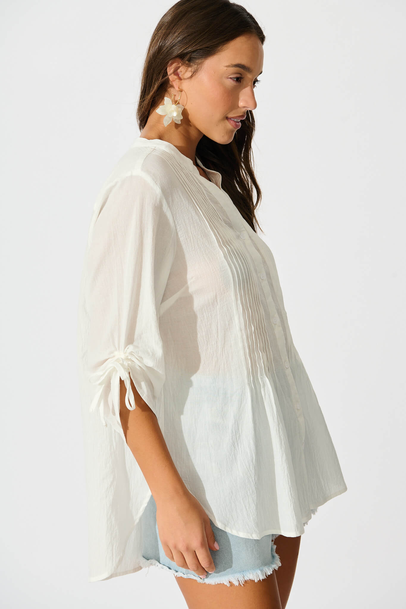 Toni Top in White Cotton