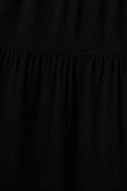 Estefani Maxi Sundress in Black Linen Blend