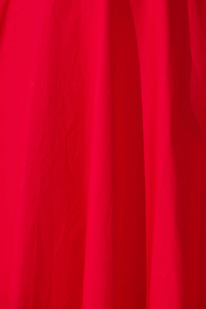 Irisa Maxi Dress in Red Cotton