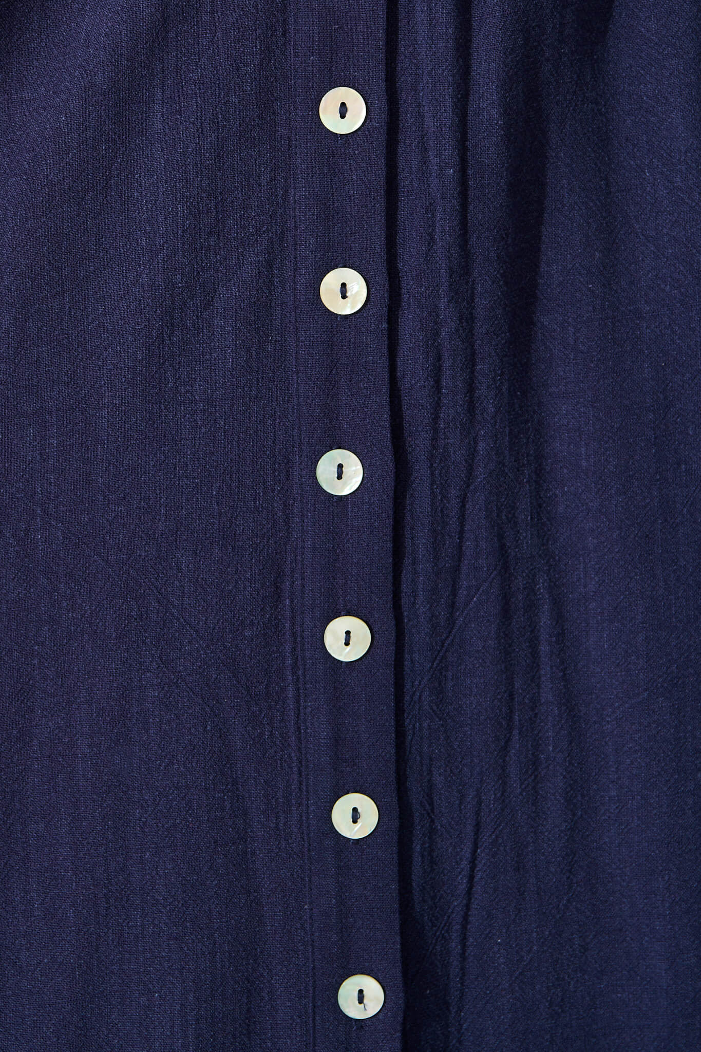 Daysia Midi Dress in Navy Linen Blend