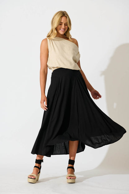 Brandsy Maxi Skirt In Black