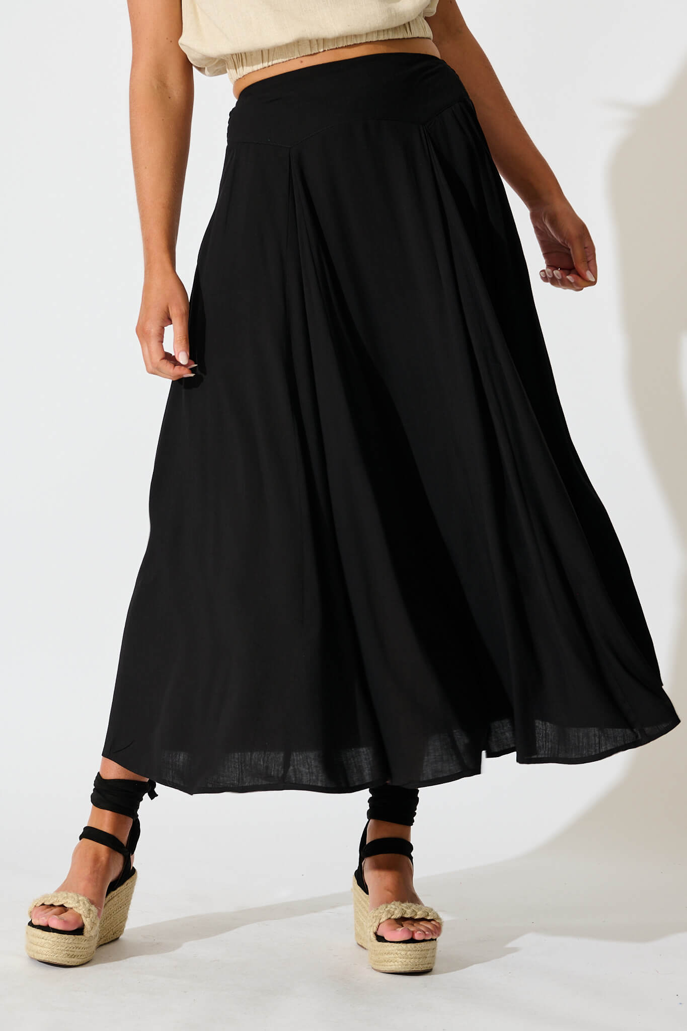 Brandsy Maxi Skirt In Black