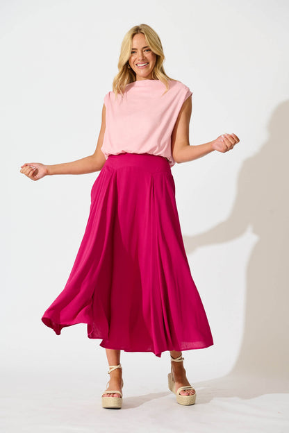 Brandsy Maxi Skirt Fuchsia
