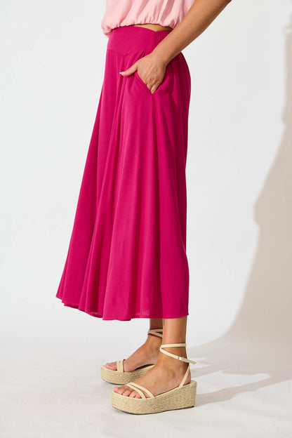 Brandsy Maxi Skirt Fuchsia