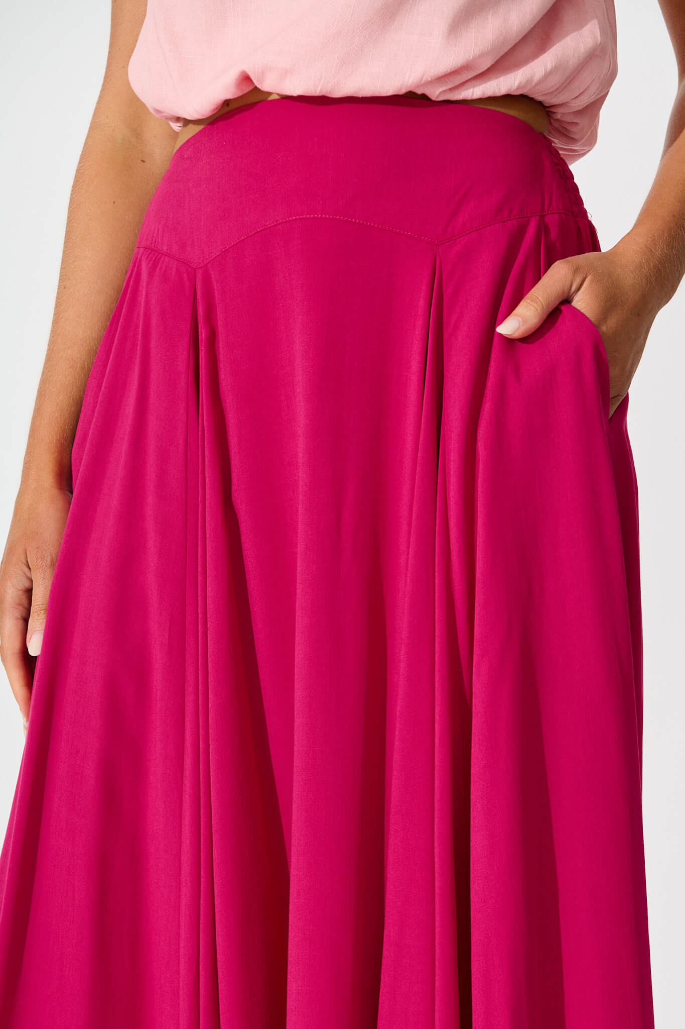 Brandsy Maxi Skirt Fuchsia