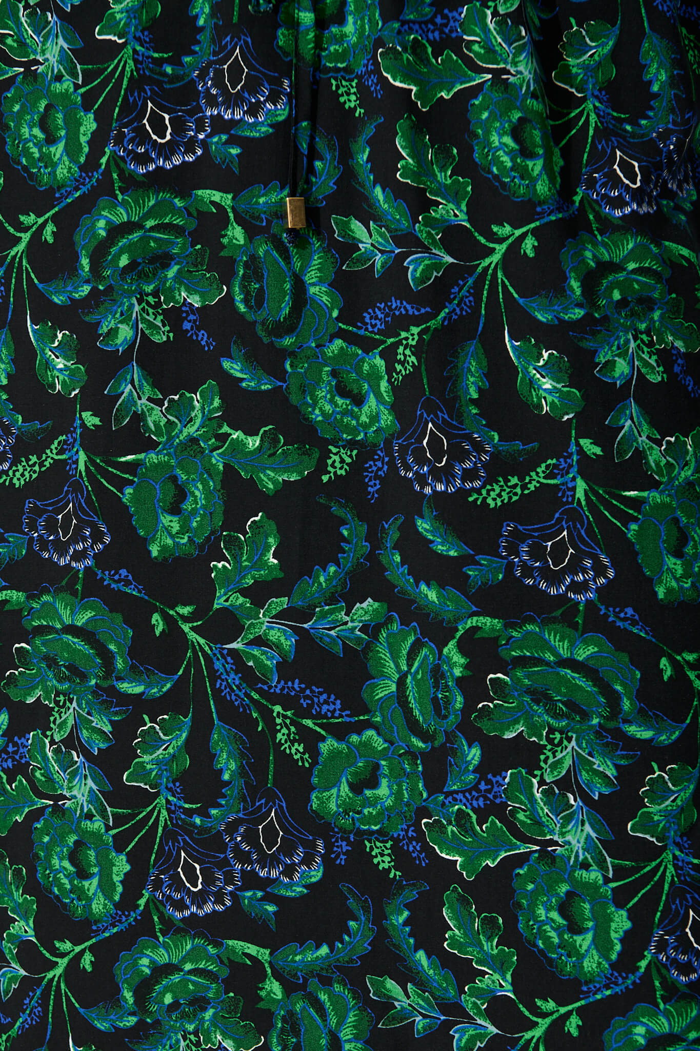 Go Getter Zip Dress in Emerald with Green and Blue Floral