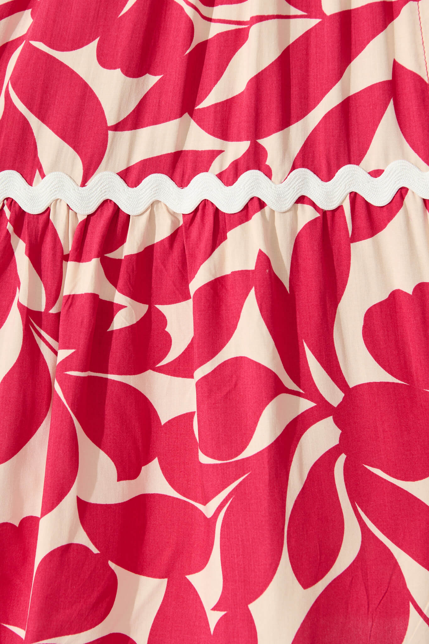 Hayati Smock Dress In Pink Leaf