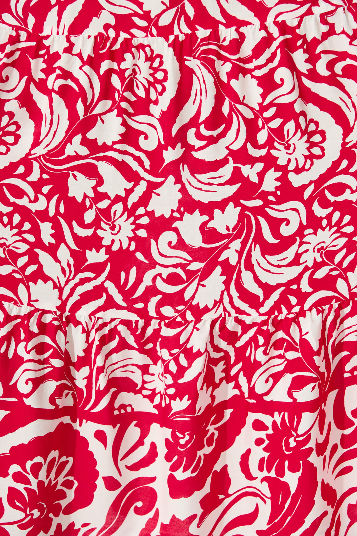 Saturday Midi Dress in Raspberry with White Print