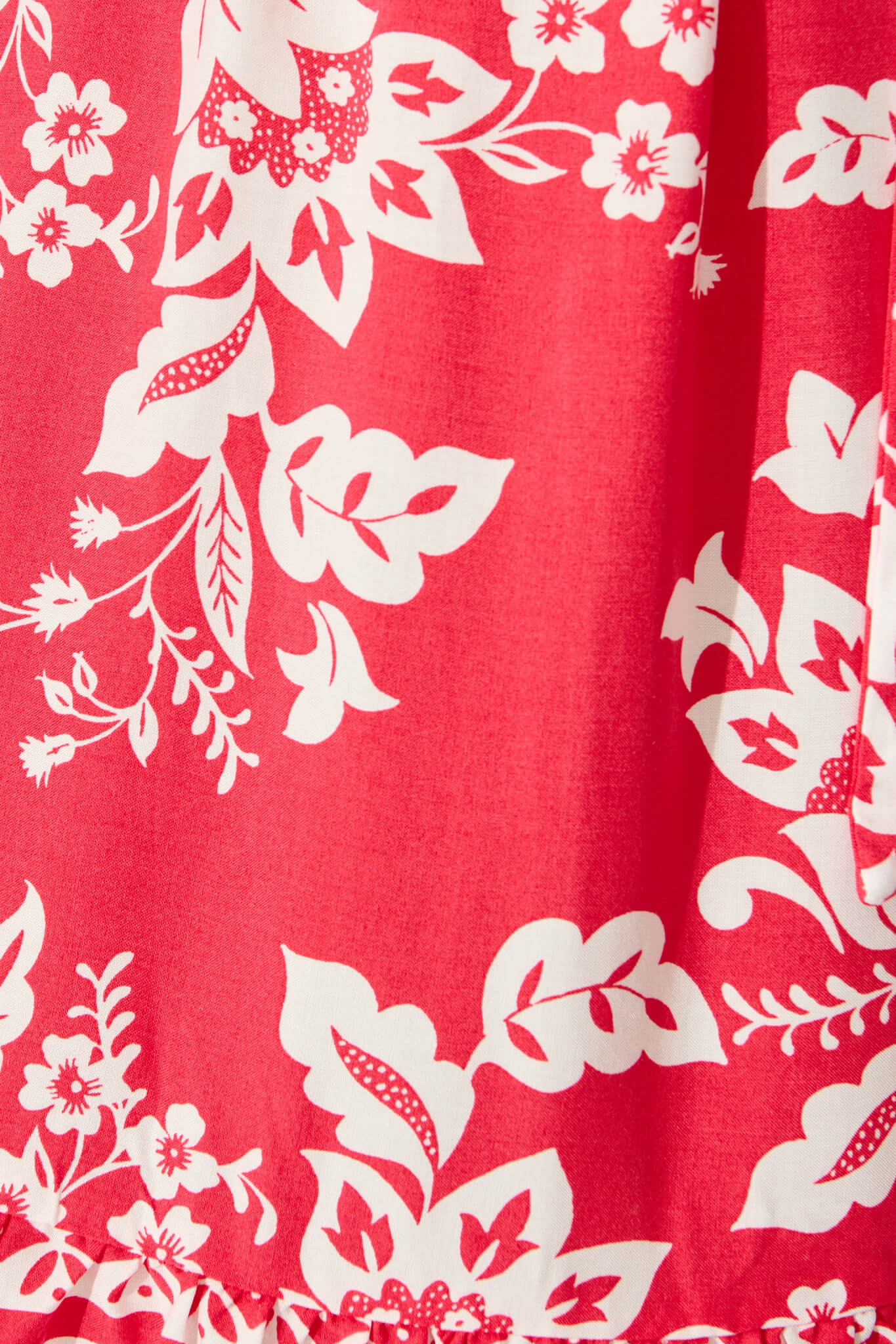 Janna Dress in Raspberry with White Border Print