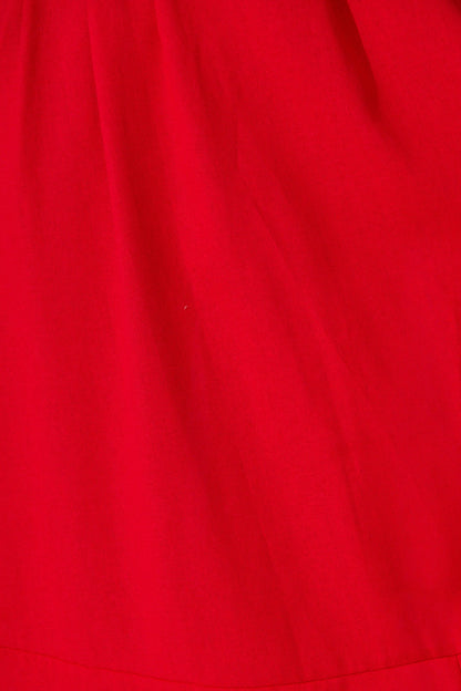 Wintour Midi Dress In Red Linen Blend