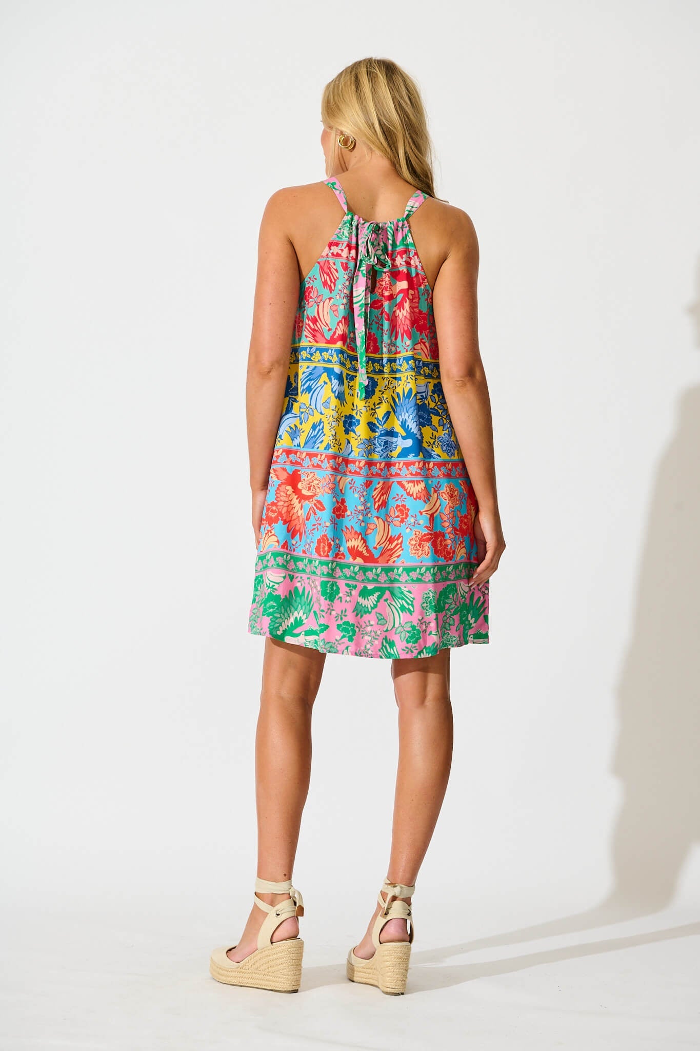 Merida Dress in Multi Tropical Print