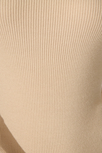 Levine Knit In Beige Cotton Blend