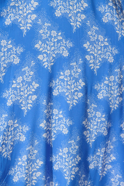 Willa Maxi Sundress In Blue with White Floral