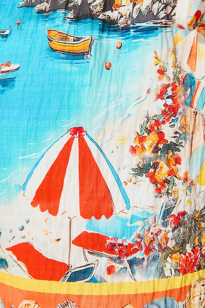 Issey Short In Multi Italian Riviera Print