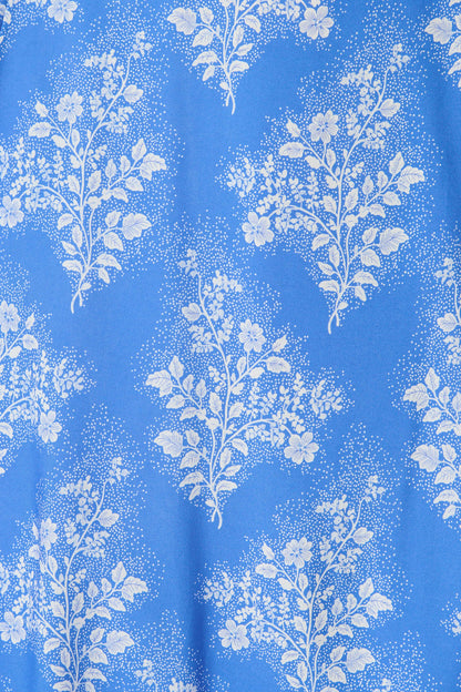 Mariah Pant in Blue with White Floral