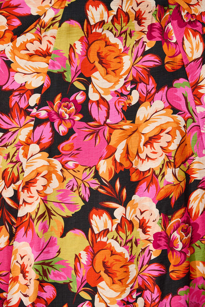 Brandsy Maxi Skirt In Multi Floral