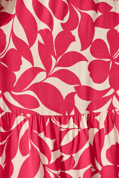 Bilboa Maxi Skirt In Pink Leaf