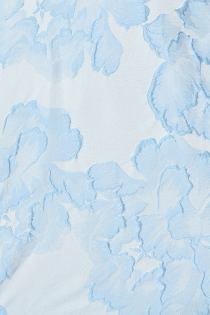 Fione Shirt Dress in Pale Blue Floral Jacquard