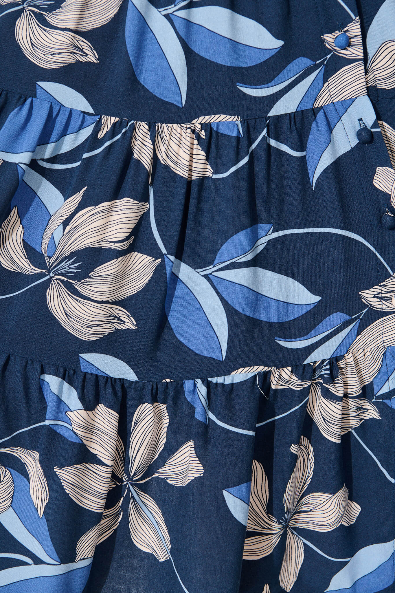 Lovin Dress In Navy with Grey Leaf