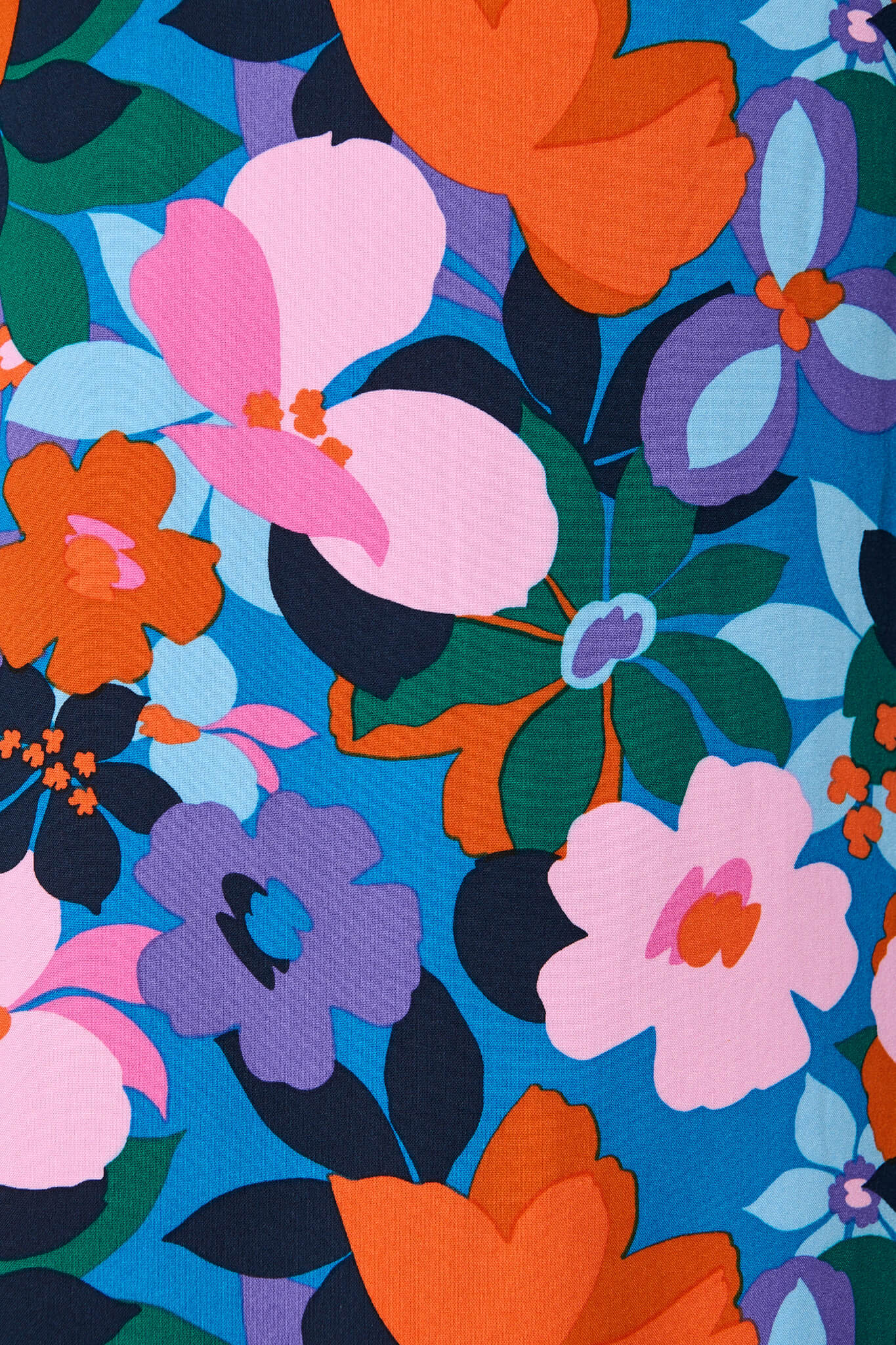 Cassidy Dress in Blue with Multi Floral Print