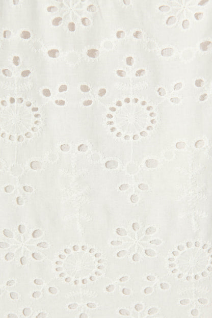 Stacy Top in White Broderie Cotton