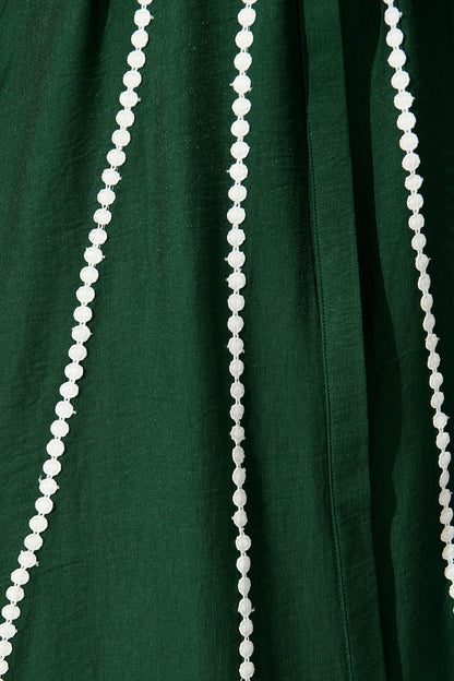 Adore Maxi Shirt Dress in Emerald Green