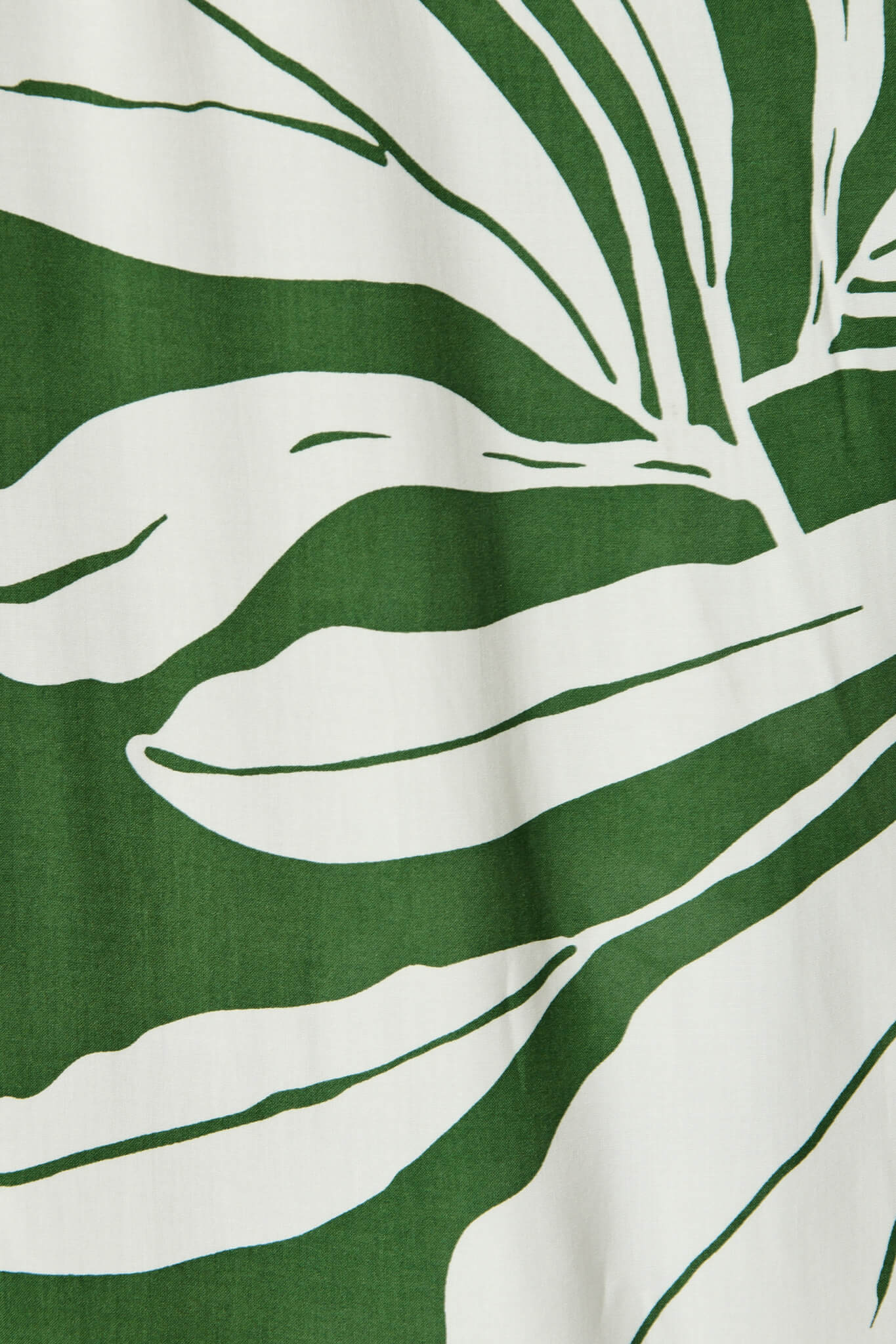 Shiloh Midi Shirt Dress in Green with White Leaf