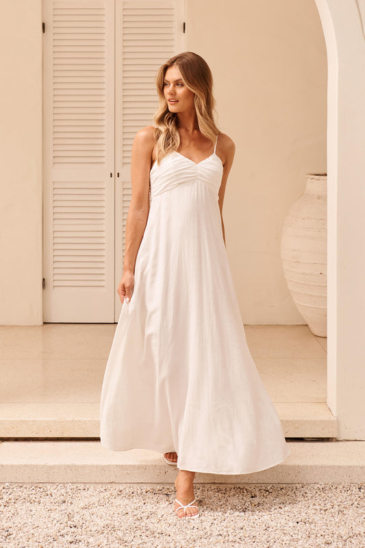 Alvera Maxi Sundress in White