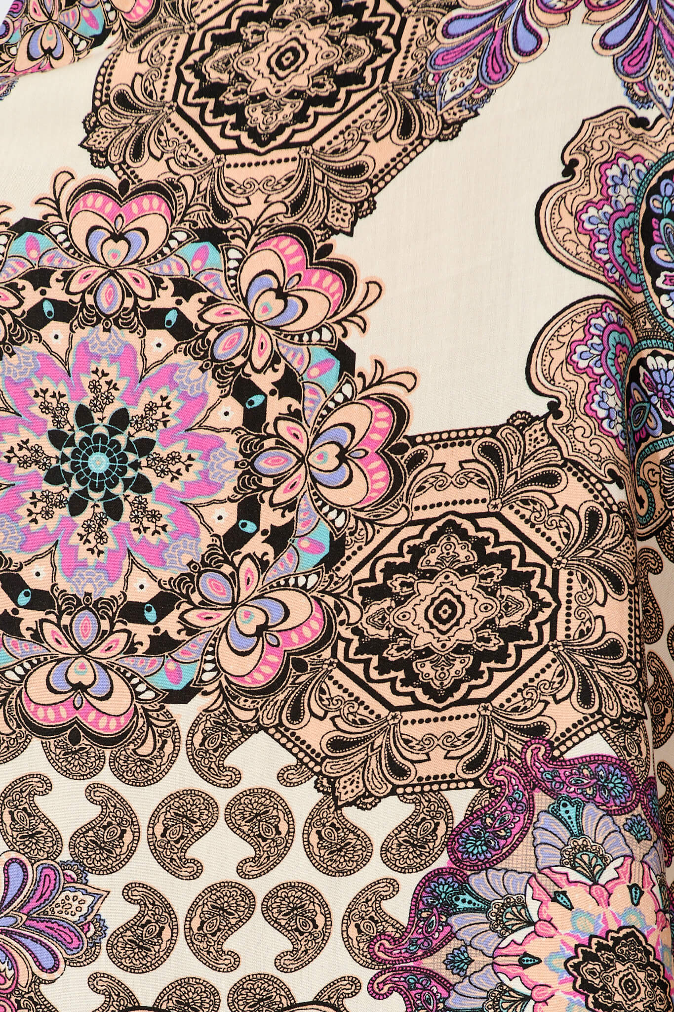 Sandcastle Jumpsuit In Cream With Purple Paisley