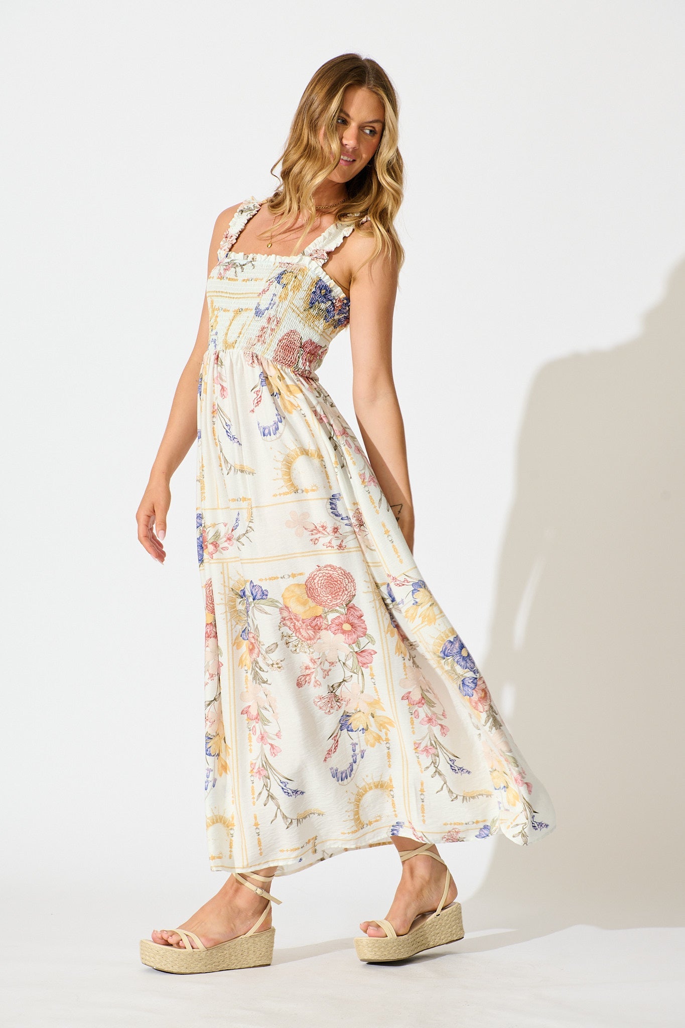 Evanston Maxi Dress in Vintage Floral Print