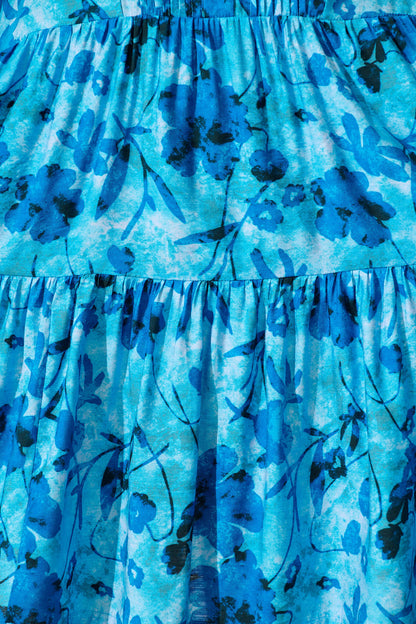 Caracelle Smock Dress In Blue Multi Print