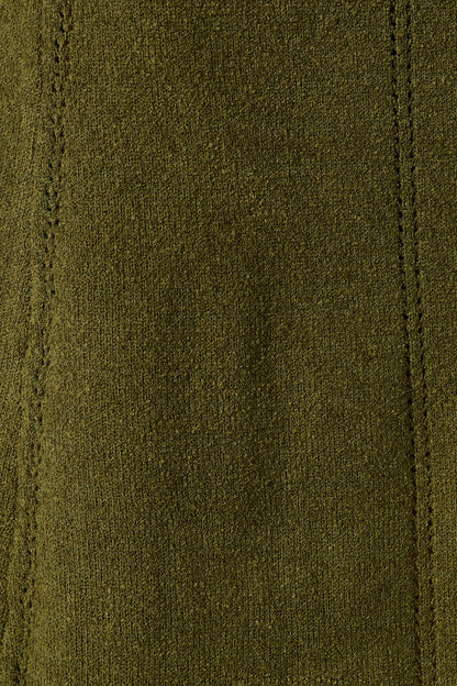 Gertie Midi Knit Dress In Khaki