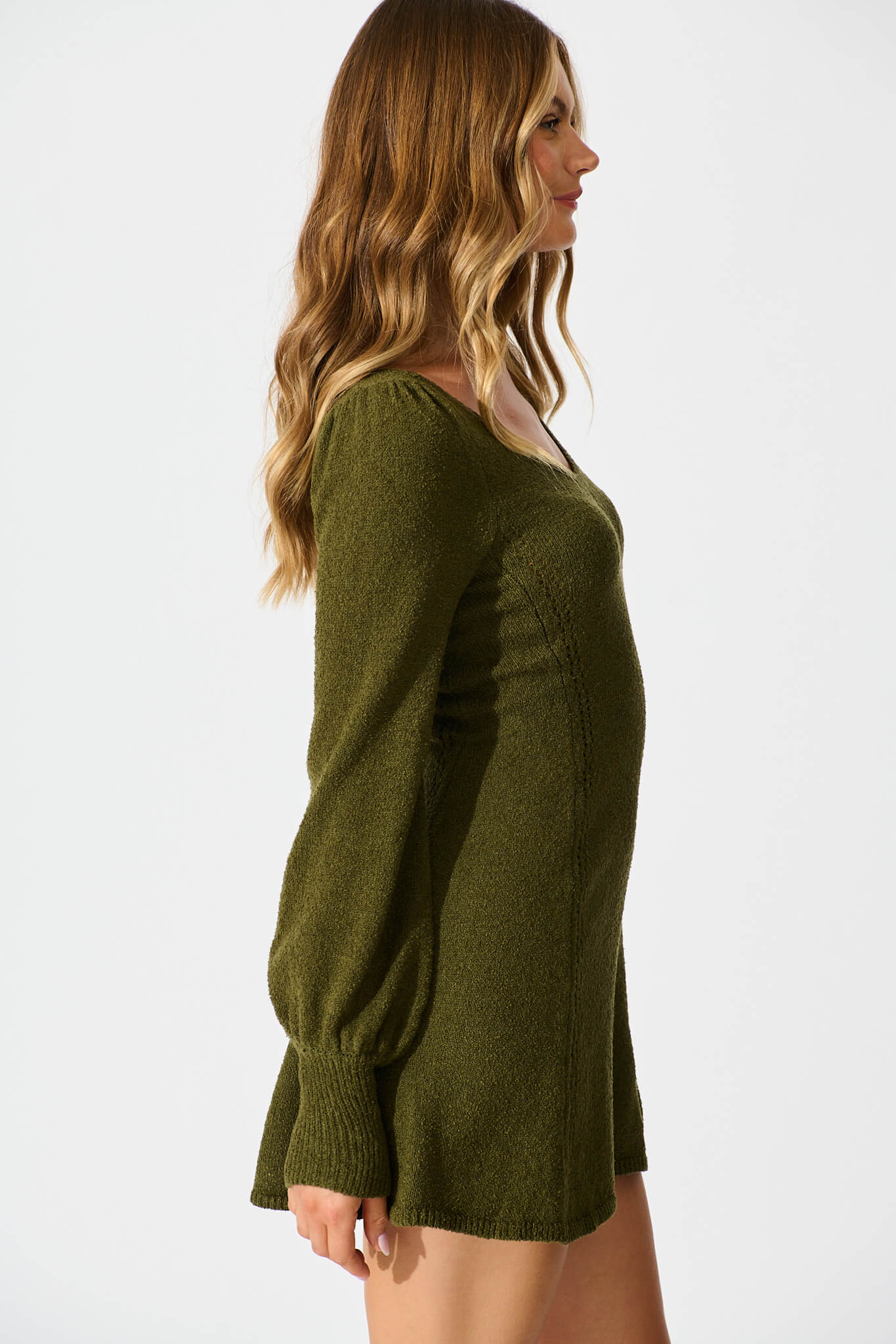 Analia Knit Dress In Khaki