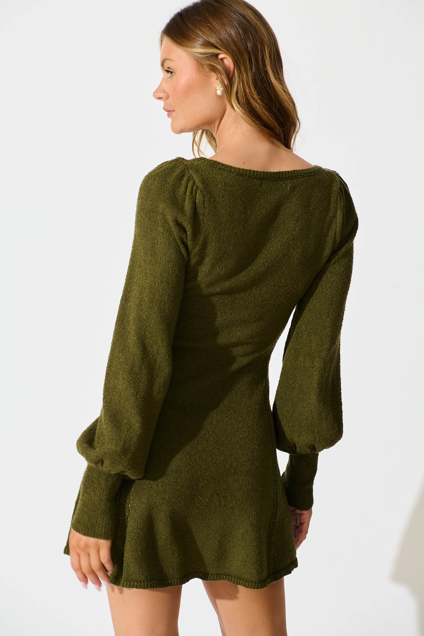 Analia Knit Dress In Khaki