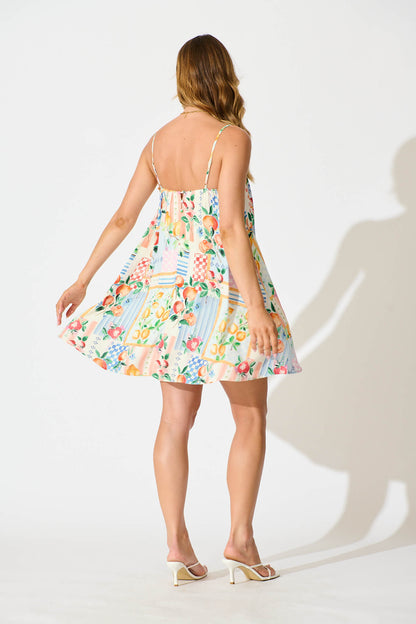Camila Sundress in Multi Patchwork Print