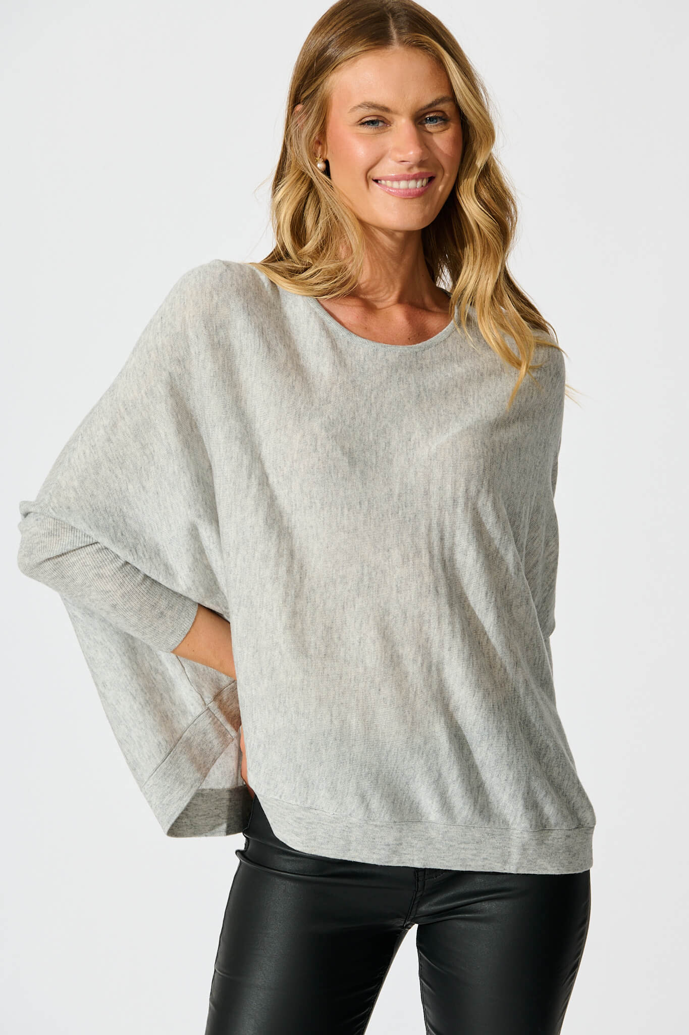 Damira Knit in Grey Wool Blend