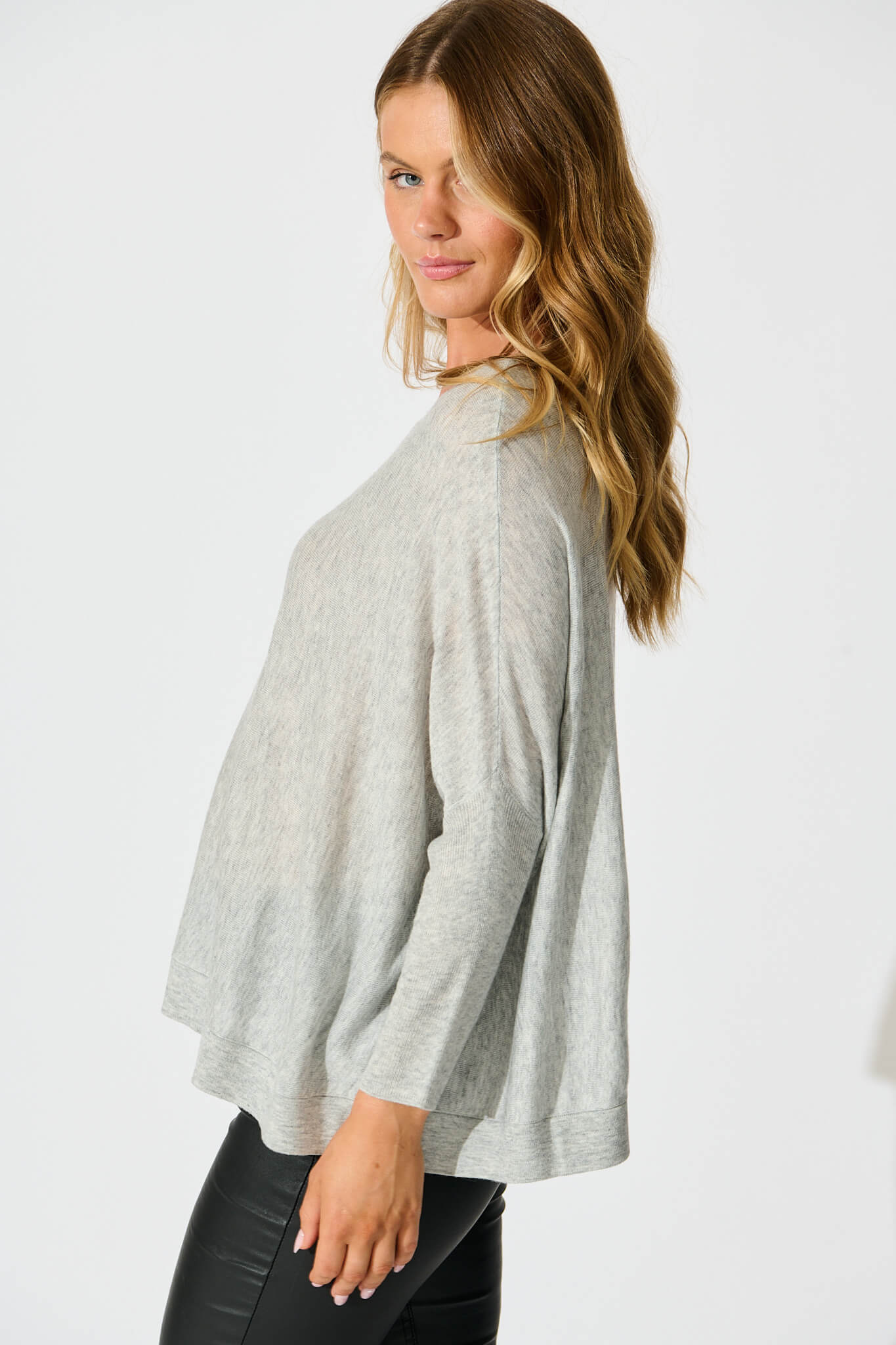 Damira Knit in Grey Wool Blend