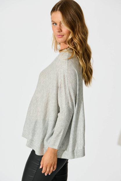 Damira Knit in Grey Wool Blend