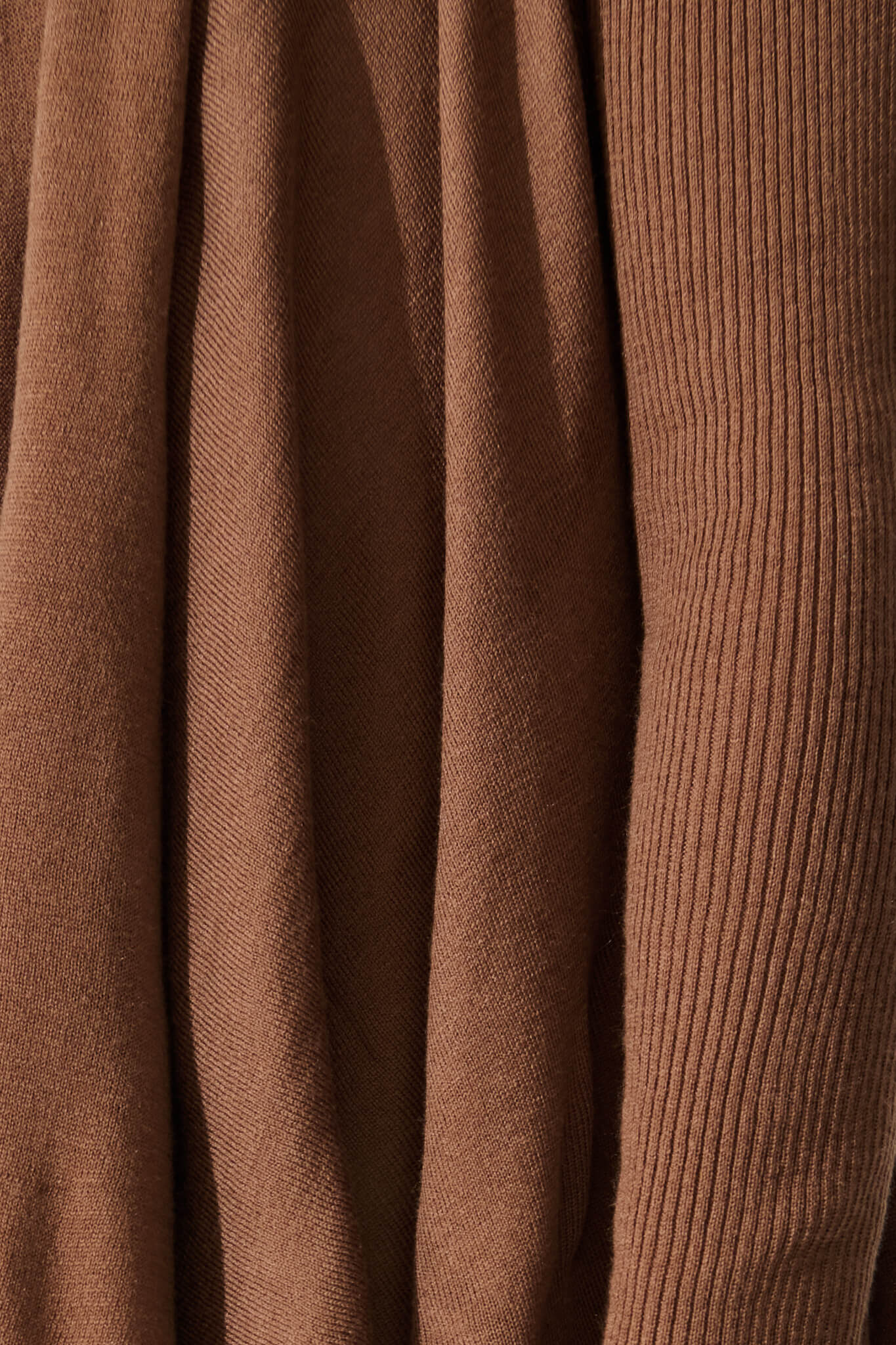 Donna Waterfall Knit Cardigan in Chocolate Wool Blend