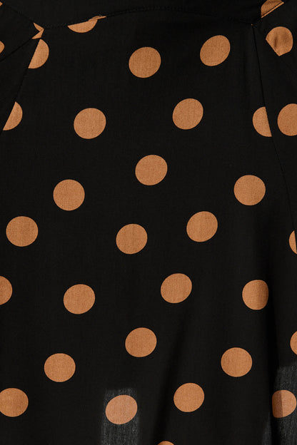 Brandy Skirt In Black with Brown Spot