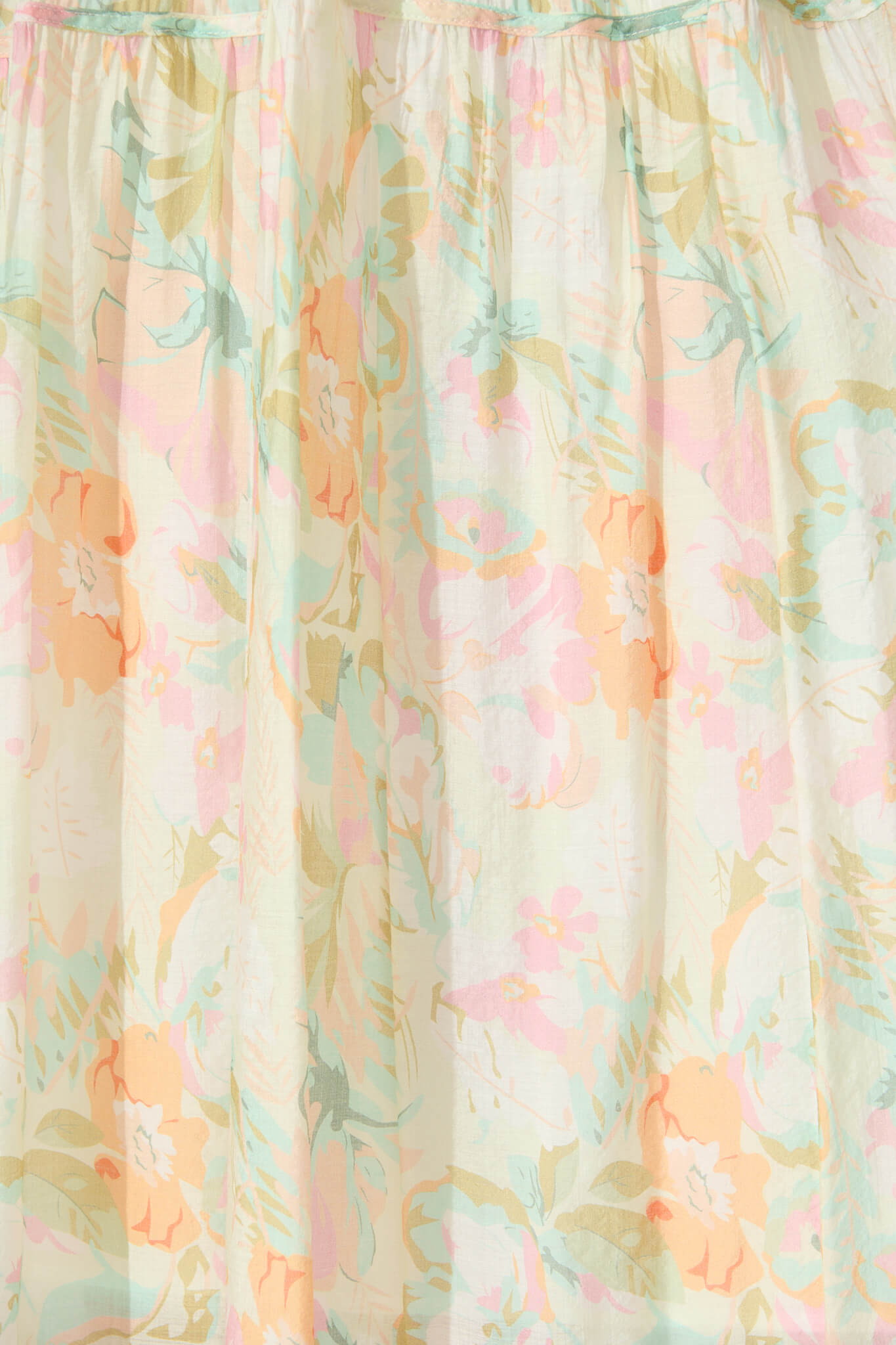 Amalie Midi Dress In White with Pastel Multi Floral